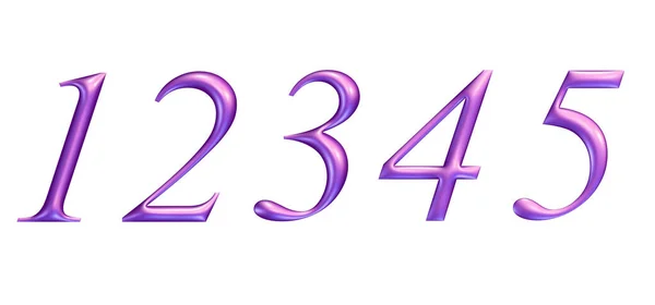 Alfabet Nomor Pink 12345 Ilustrasi — Stok Foto