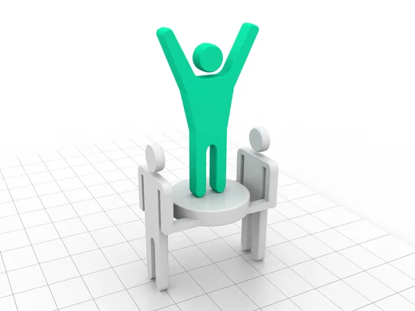 3d team leader boss company — Stock Photo, Image