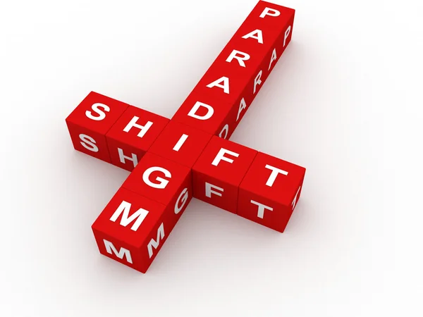 Paradigm shift crossword — Stock Photo, Image