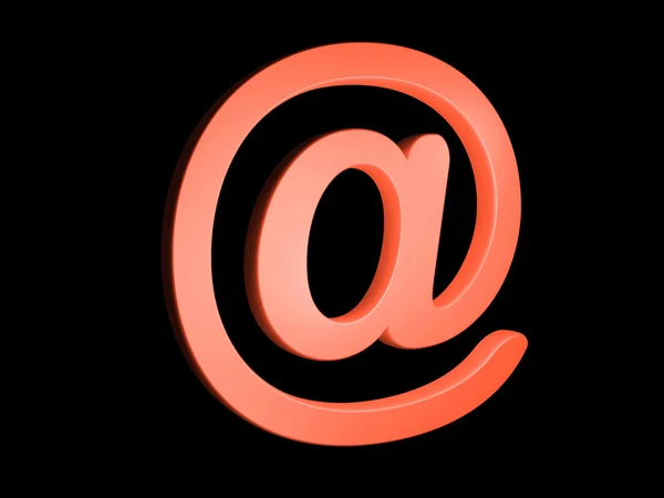 Dreidimensionales Zeichen der E-Mail auf der Geschäftstabelle — Stockfoto