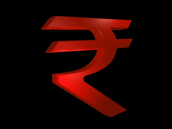 3d rupee symbol — Stock Photo, Image