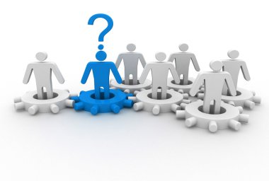 lider iş ekibi yönetiyor. Ağ kavramı