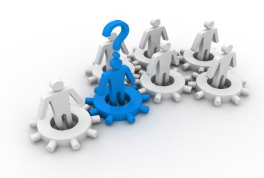 lider iş ekibi yönetiyor. Ağ kavramı