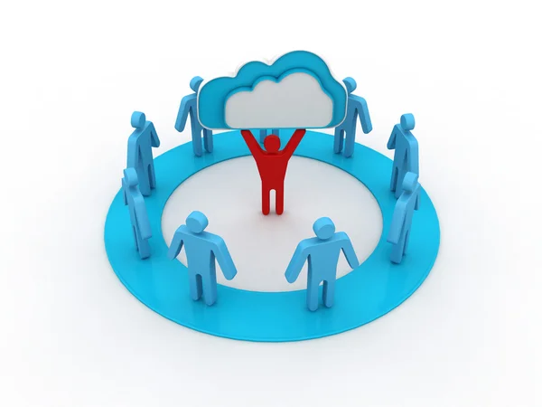 Cloud business network — Stock Photo, Image