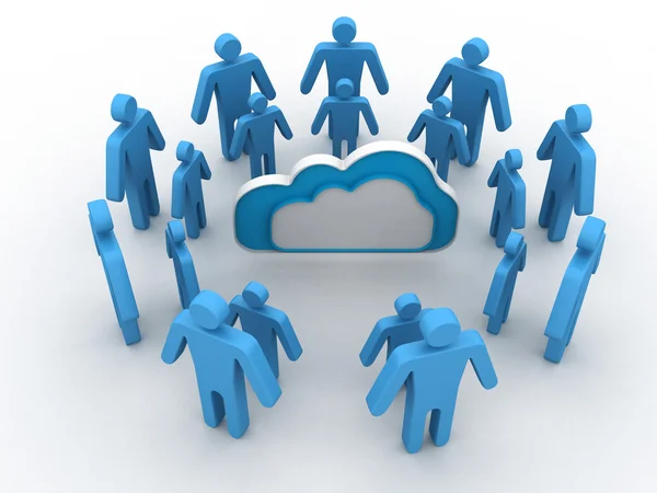 Cloud business network — Stock Photo, Image