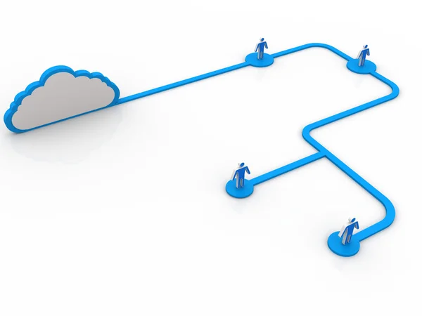 Cloud business Network — Stock Photo, Image