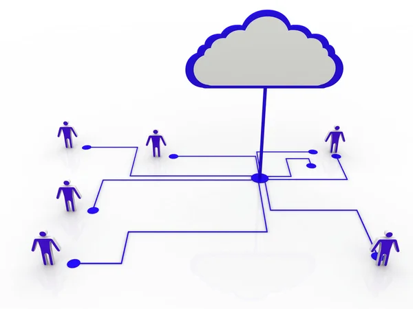 Cloud-Business-Netzwerk — Stockfoto