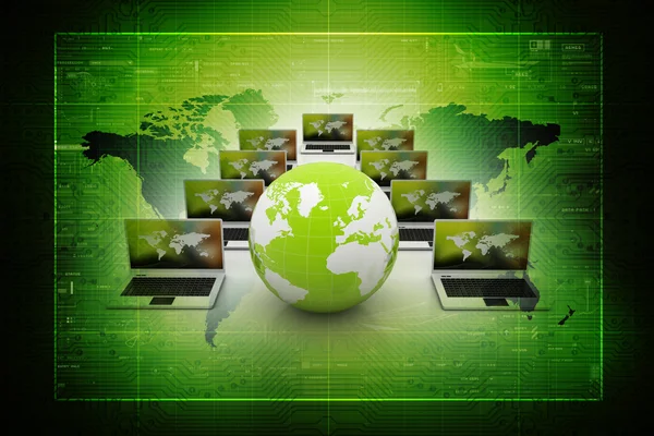 Rete globale di computer Foto Stock