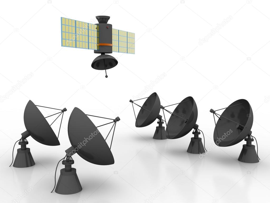 Satellite and spaceship