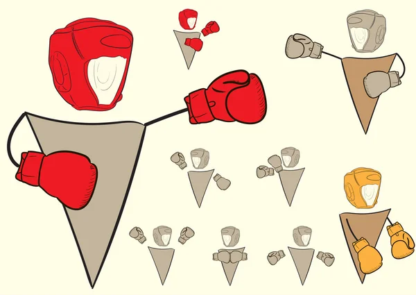 Clipart boksörler işaretleri — Stok Vektör