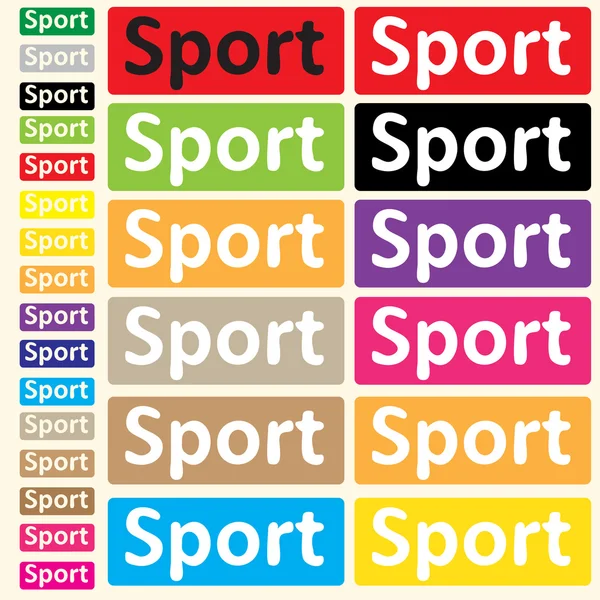 Clipart con inscripciones sport — Archivo Imágenes Vectoriales