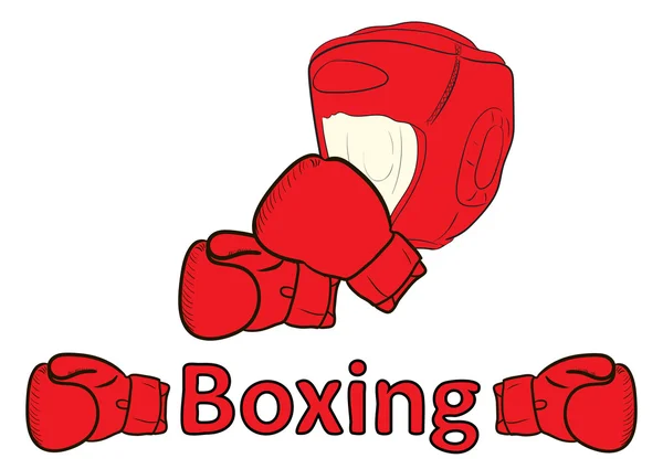 Cremalheira de boxe e atributos — Vetor de Stock