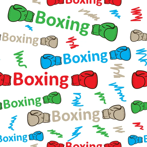 Inscripciones de boxeo sin costura — Vector de stock