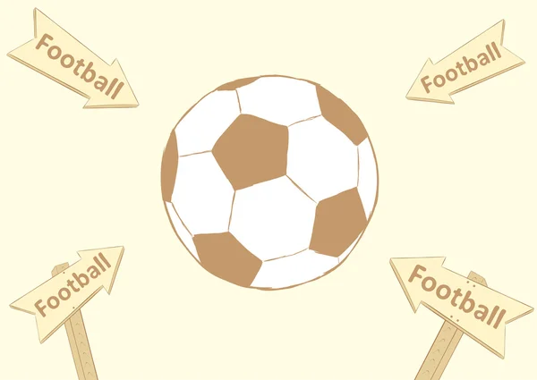 Flechas en el fútbol — Vector de stock