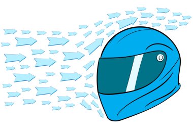 Aero dynamic helmet clipart