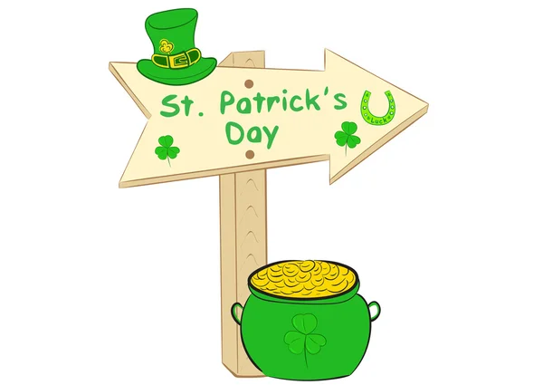 Verkeersbord St. Patricks Day — Stockvector