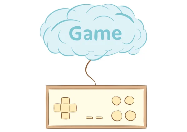 Gamepad et cloud — Image vectorielle