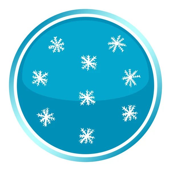 Pictogram met sneeuwval — Stockvector
