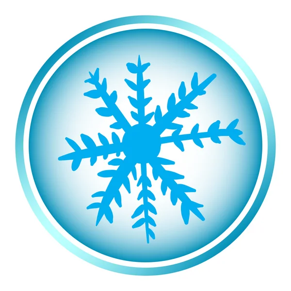 Ikonen med snöflinga — Stock vektor