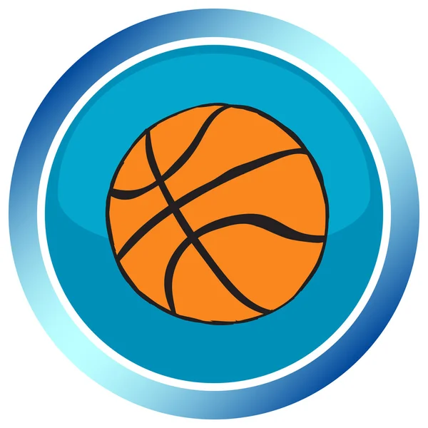 Εικονίδιο με μια μπάλα του μπάσκετ — Διανυσματικό Αρχείο