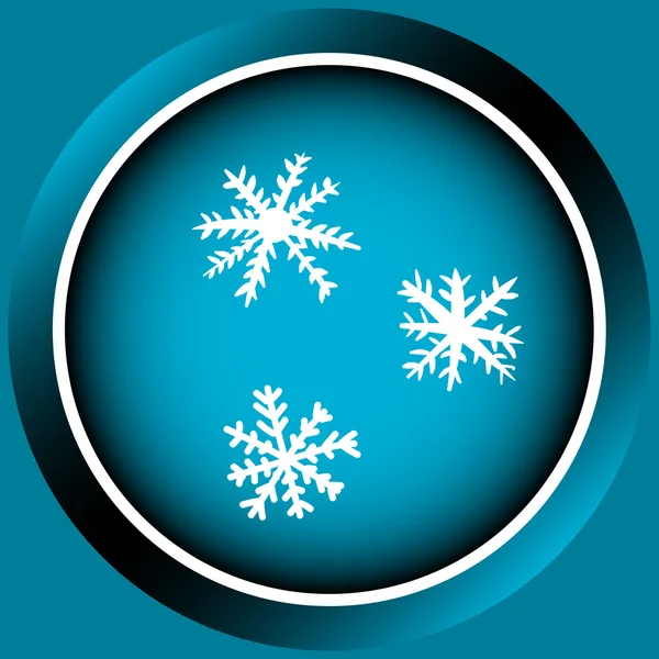 Három ikon hópelyhek — Stock Vector