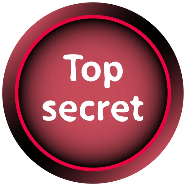 Icône top secret rouge — Image vectorielle