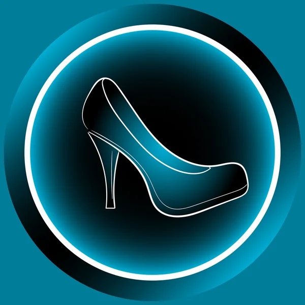 Икона белые женские туфли — стоковый вектор
