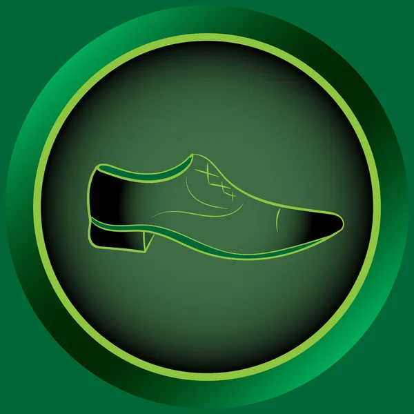 Ikonen män grön sko — Stock vektor