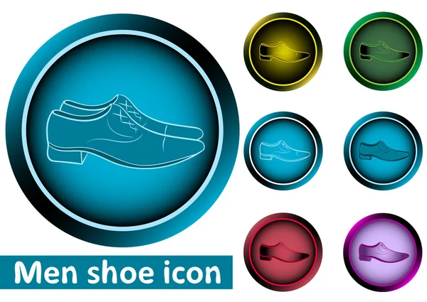 Män sko ikon clipart — Stock vektor