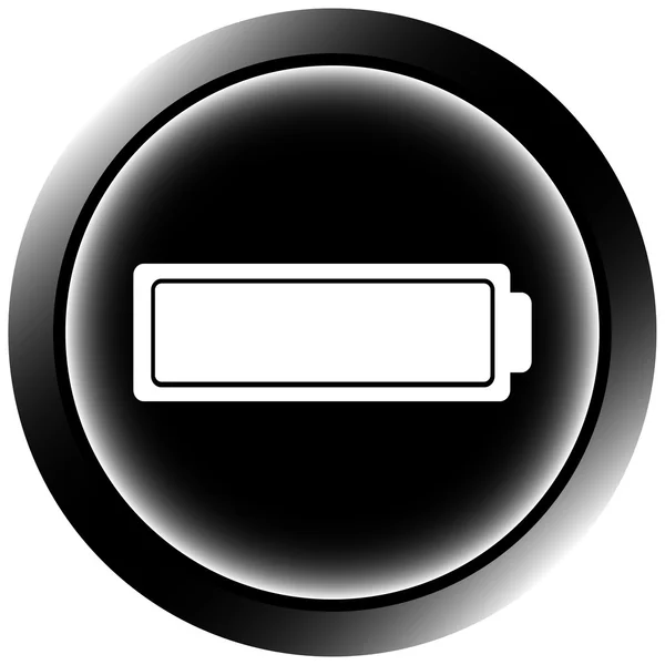 Icono de batería negro — Vector de stock