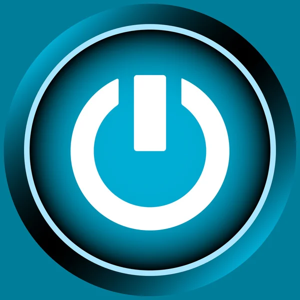 Symbol blaues Schild ausgeschaltet — Stockvektor