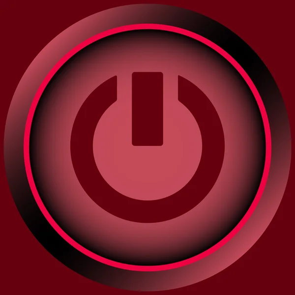 Icona segno rosso spegnimento — Vettoriale Stock