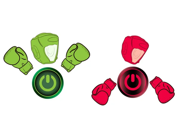 Ikony bokserów przycisk — Wektor stockowy