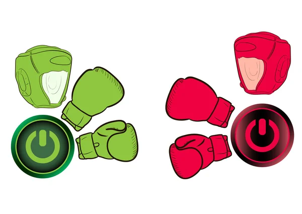 Ikony v podobě boxerů — Stockový vektor