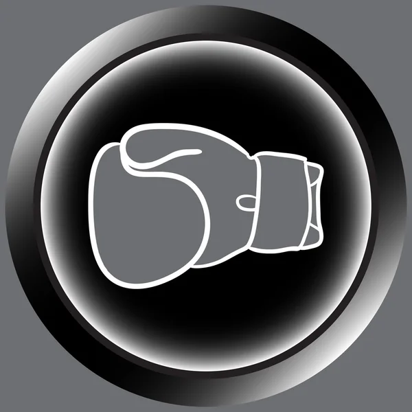 Icono guante de boxeo negro — Vector de stock