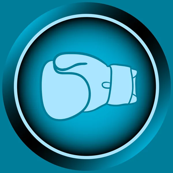 Modré ikony Boxerské rukavice — Stockový vektor