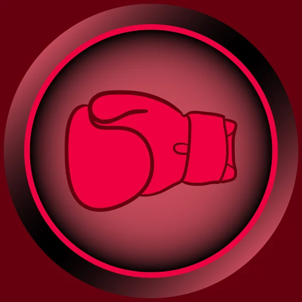 Icon red boxing glove — Stock Vector