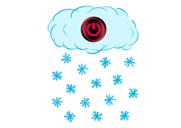 Switched off snow cloud — Stock Vector
