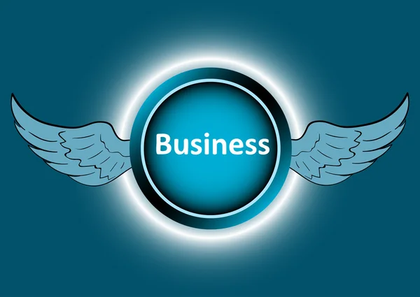 Gevleugelde pictogram business — Stockvector