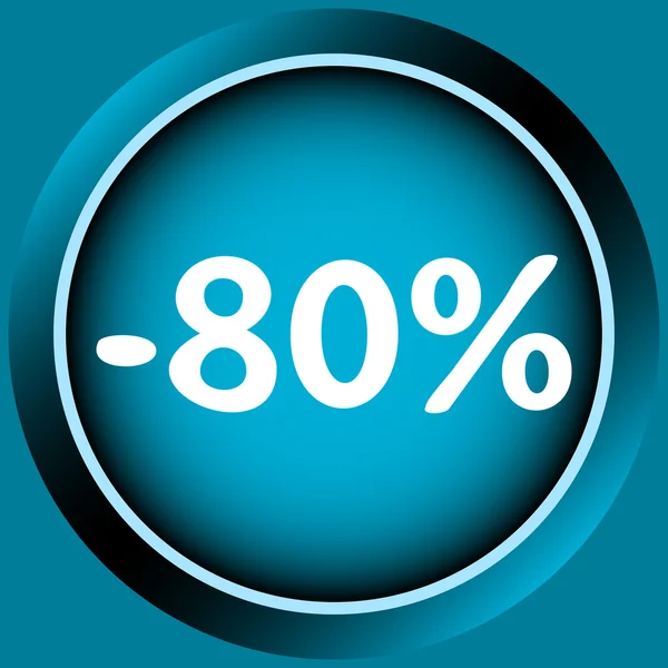 Ícone de 80 por cento — Vetor de Stock
