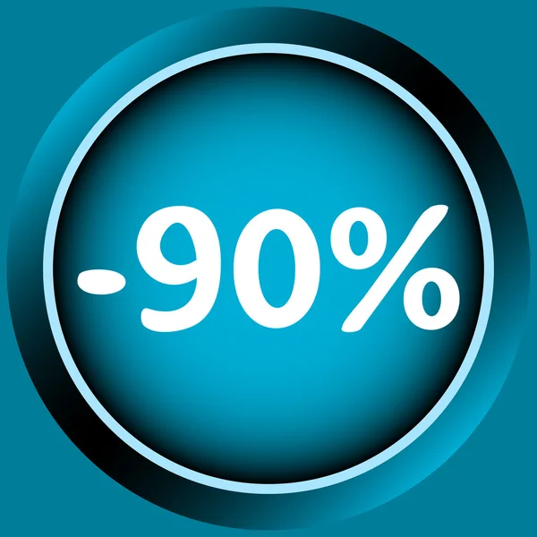 Ícone de 90 por cento — Vetor de Stock