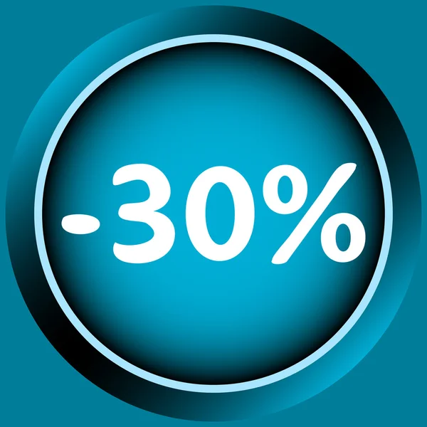 Ícone de 30 por cento — Vetor de Stock