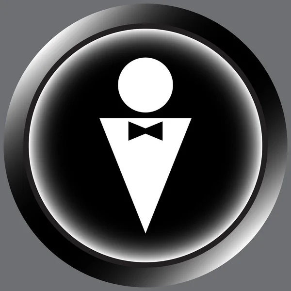 Icône homme noir signe — Image vectorielle