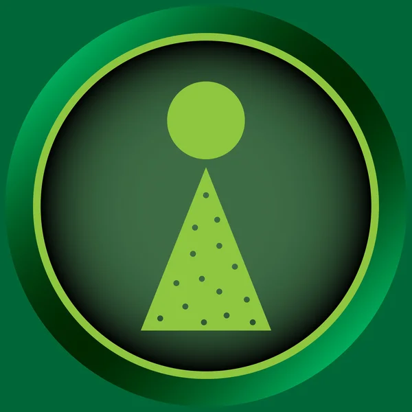 Знак зелёной иконы — стоковый вектор