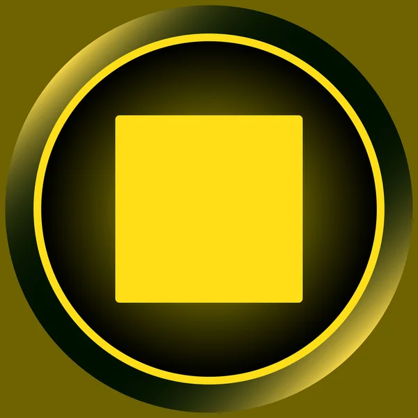 Pictogram geel stop symbool — Stockvector