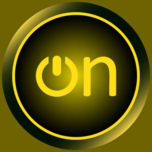 Icône mot jaune sur — Image vectorielle