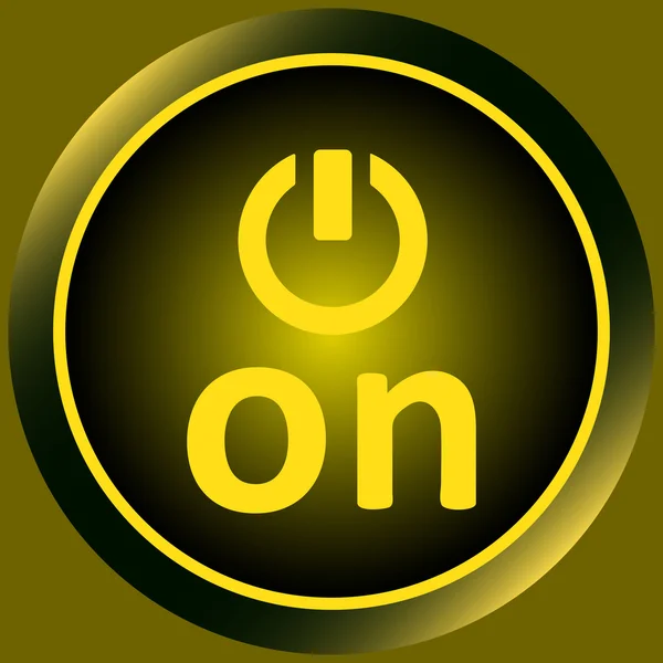 Żółta ikona integracji cyfrowej — Wektor stockowy