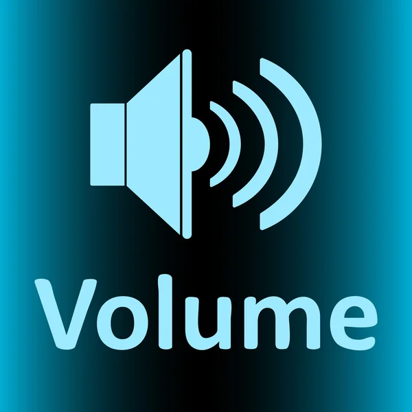 Altavoz y volumen azul — Vector de stock