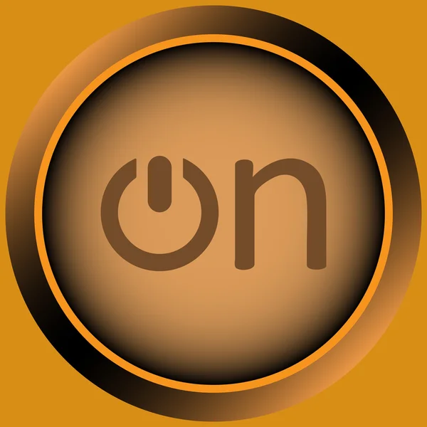 Icône mot orange sur — Image vectorielle