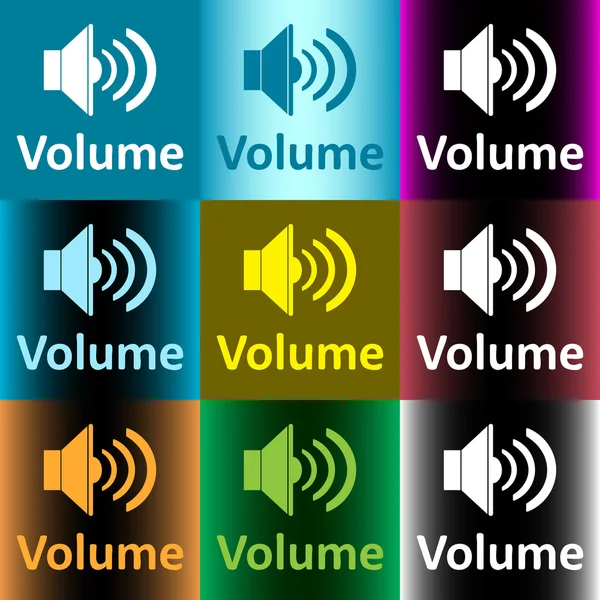 Haut-parleur et clipart de volume — Image vectorielle